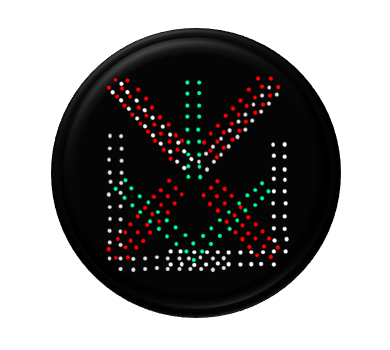 Pijl Kruis Led Verkeerslicht O300mm 7 (1)